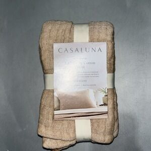 Casaluna Chambray Cotton Sham Reversible Standard Tan